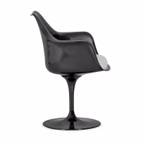 Stuhl Lotus Arms All Black mit Baumwollkissen FURNMOD - 37