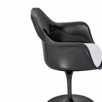 Lotus Arms All Black stoel met katoenen kussen FURNMOD - 38