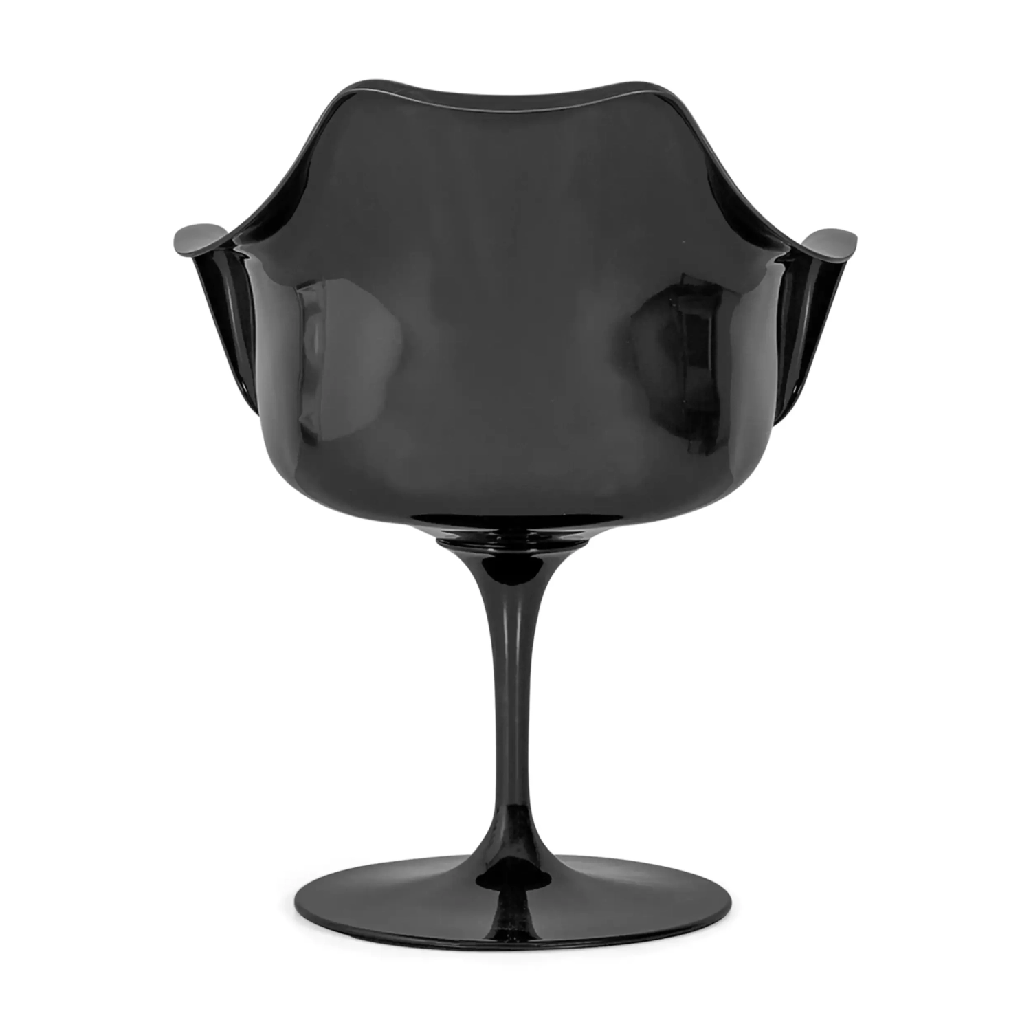 Chaise Lotus Arms All Black avec coussin en coton FURNMOD - 40