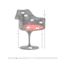 Replica Tulip Arms stoel helemaal zwart - Design Stoelen - Design Meubels