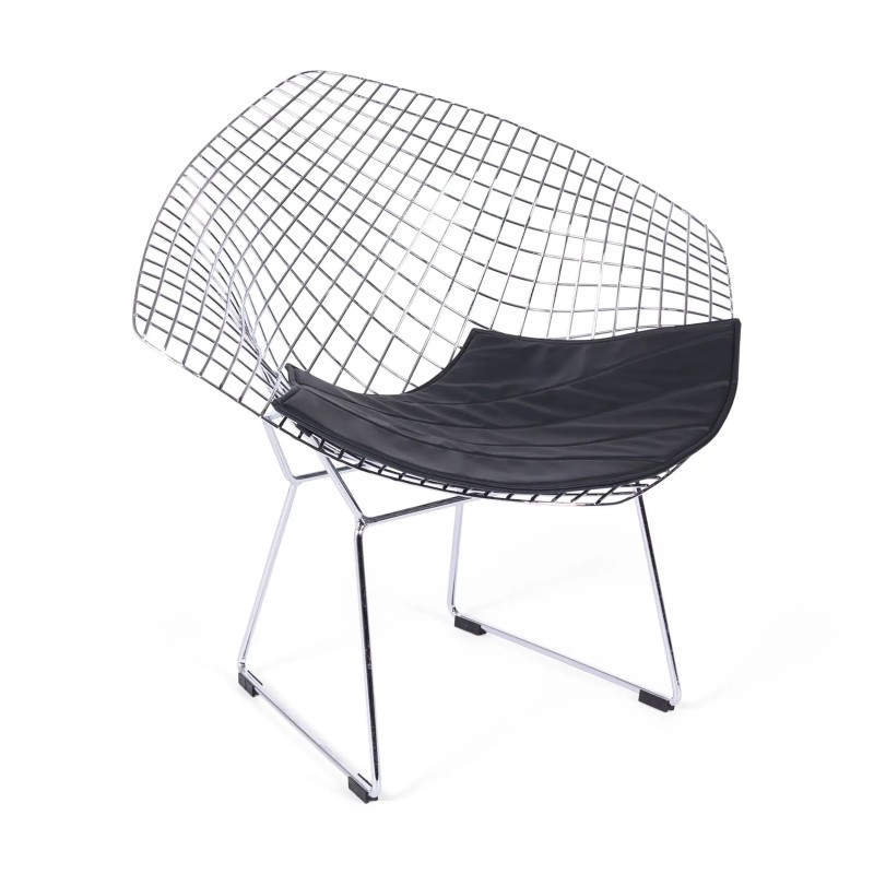 Sillón de diseño en acero cromado Diamond FURNMOD - 1