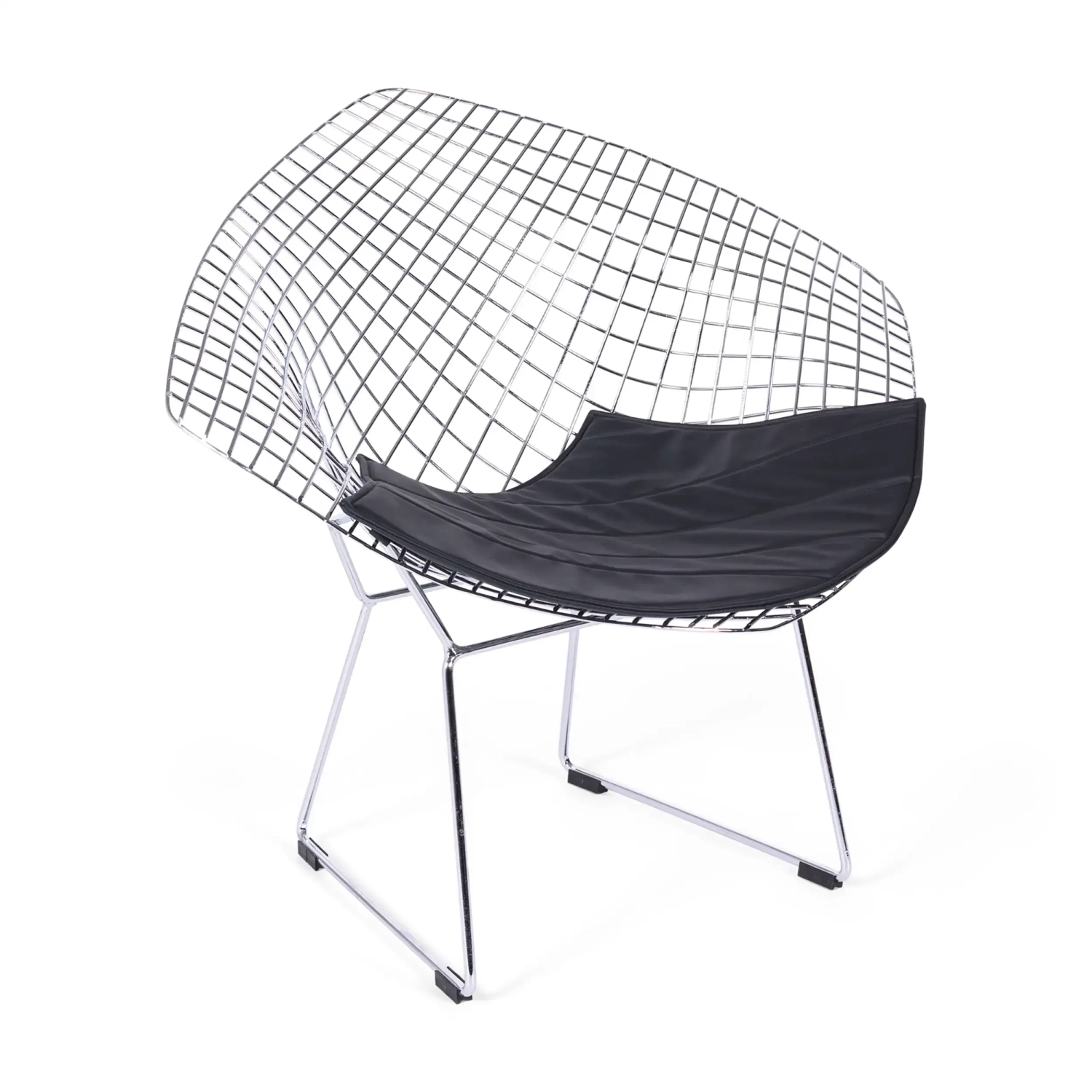Fauteuil design en acier chromé Diamond FURNMOD - 1