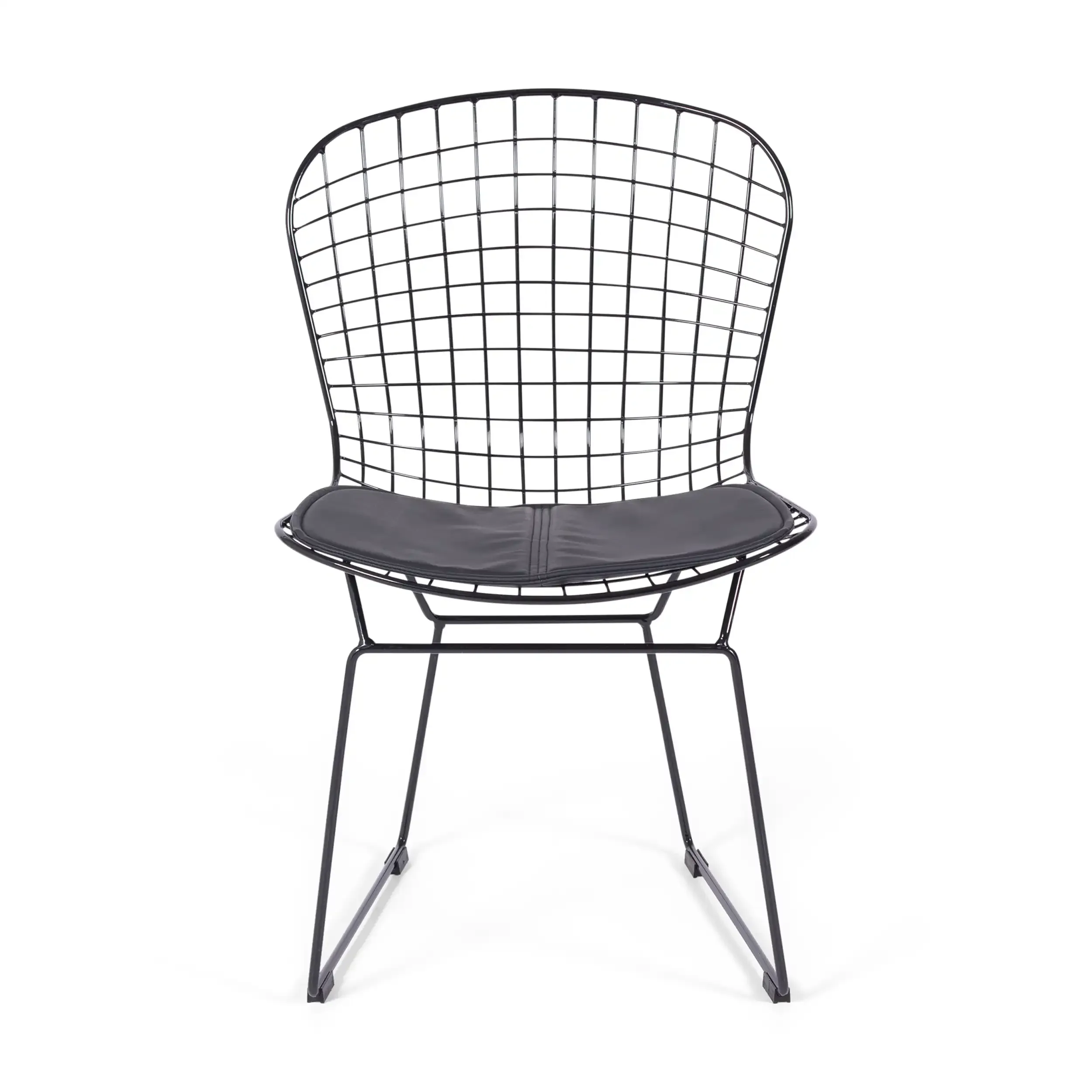 Inspiratie Bertoia Stoel in zwart staal - Industrieel Design Stoel