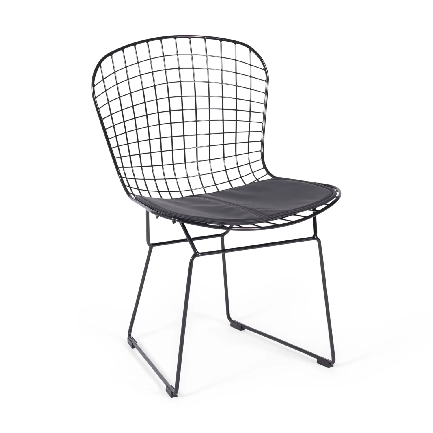 Chaise de salle à manger en acier noir Berta FURNMOD - 1