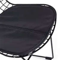 Inspiraatio Bertoia-tuoli mustasta teräksestä - Teollisen muotoilun tuoli