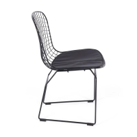 Berta black steel dining chair Berta FURNMOD - 5