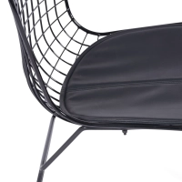 Chaise de salle à manger en acier noir Berta FURNMOD - 2