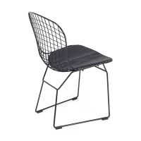 Inspirace Židle Bertoia v černé oceli - židle průmyslového designu