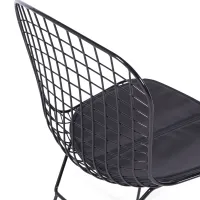 Inspirace Židle Bertoia v černé oceli - židle průmyslového designu