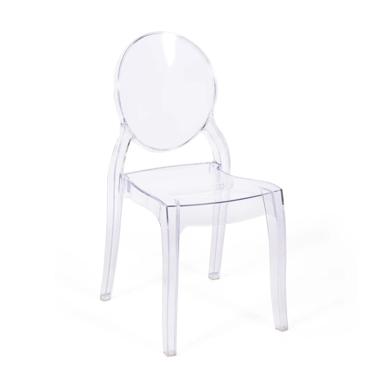 Sedia da pranzo Lousiana trasparente FURNMOD - 1