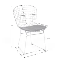 Chrom Bertoia Stuhl Inspiration - Industriestuhl - Mobelarium