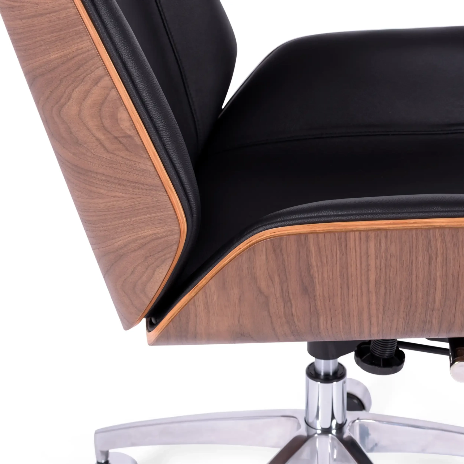 Silla de oficina de piel italiana y madera de nogal Nordic Nest Dream - 7