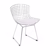 Kopia av stol Bertoia "High Quality" i förkromat stål av den berömda designern Hans J. Wegner
