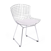 Replika krzesła Bertoia "High Quality" ze stali chromowanej autorstwa słynnego projektanta Hansa J. Wegnera