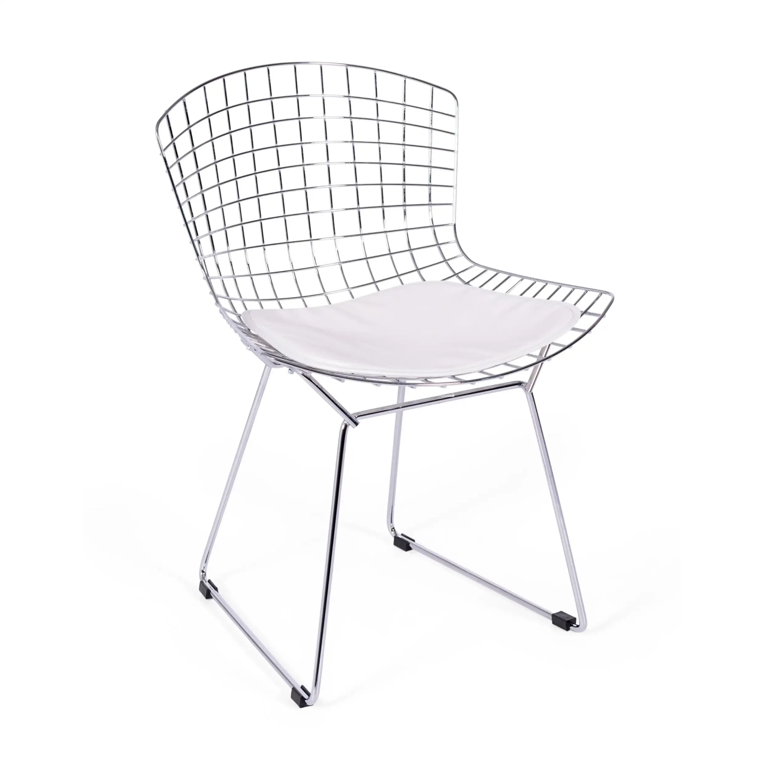 Réplique de la chaise Bertoia "High Quality" en acier chromé du célèbre designer Hans J. Wegner