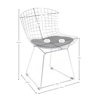 HQ Chrome Bertoia Chair Replica - Metallstolar - Designmöbler
