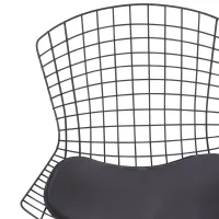 Replica Bertoia tuoli mustasta teräksestä - metallituolit - MuebleDesign