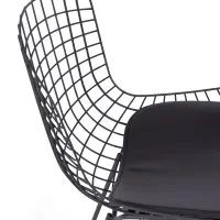 Replica Bertoia stoel in zwart staal - metalen stoelen - MuebleDesign