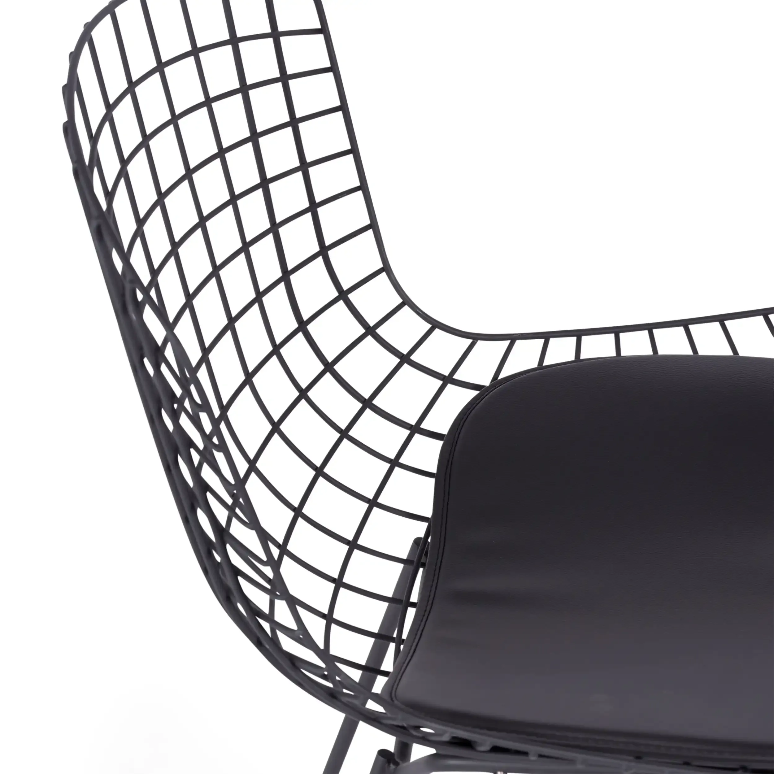Replica Bertoia stoel in zwart staal - metalen stoelen - MuebleDesign