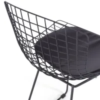 Replika Bertoia stol i svart stål - Metallstolar - MuebleDesign