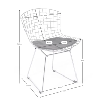 Réplique Chaise Bertoia in Noir - Chaise industrielle - MeublesConcept