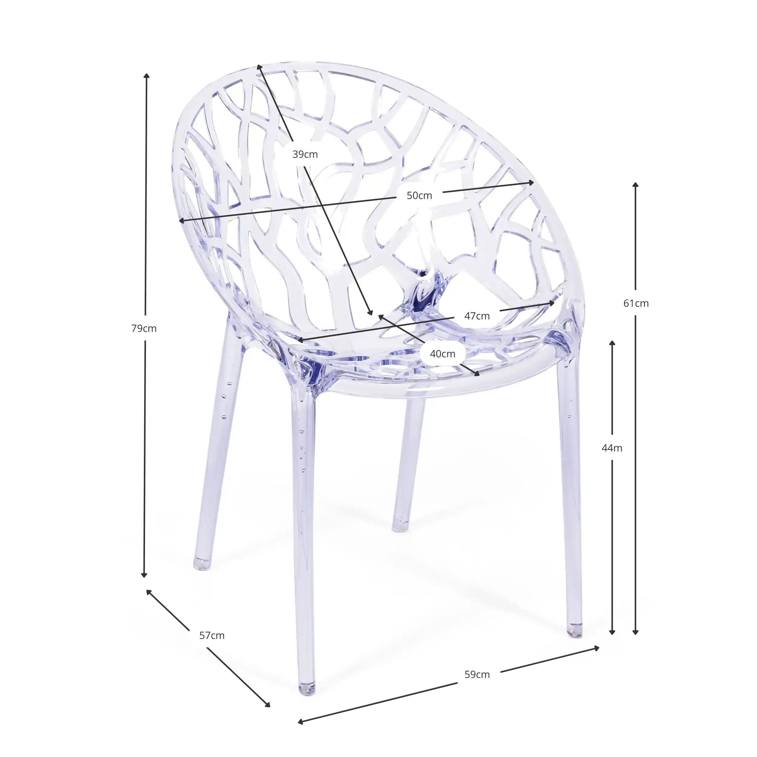 Inspiration Transparenter Chrystal Chair - Gartenstühle - Mobelarium