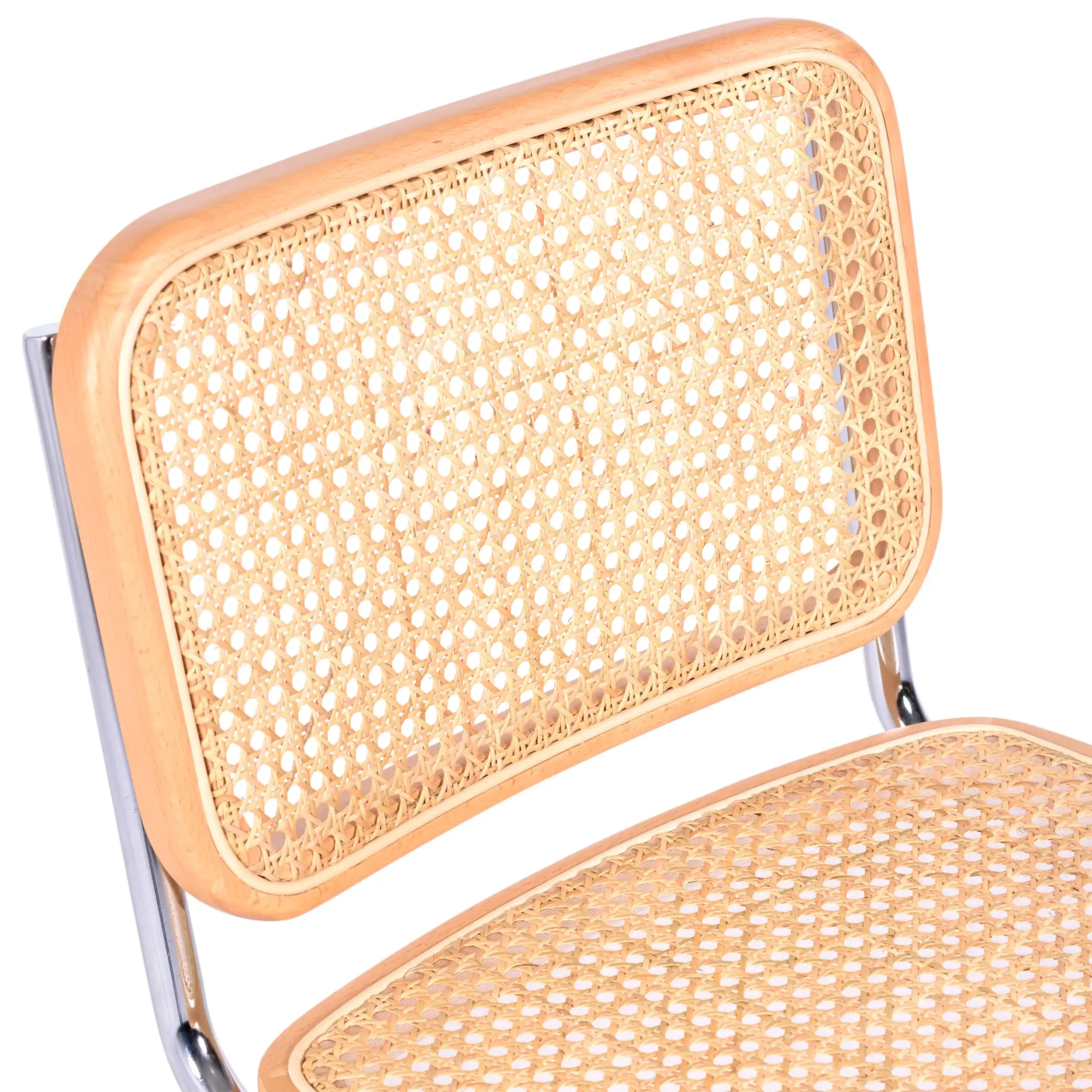 Krzesło Cesca niedrogie krzesło wykonane ze stali, buku i rattanu 🪑 | Mueble Design