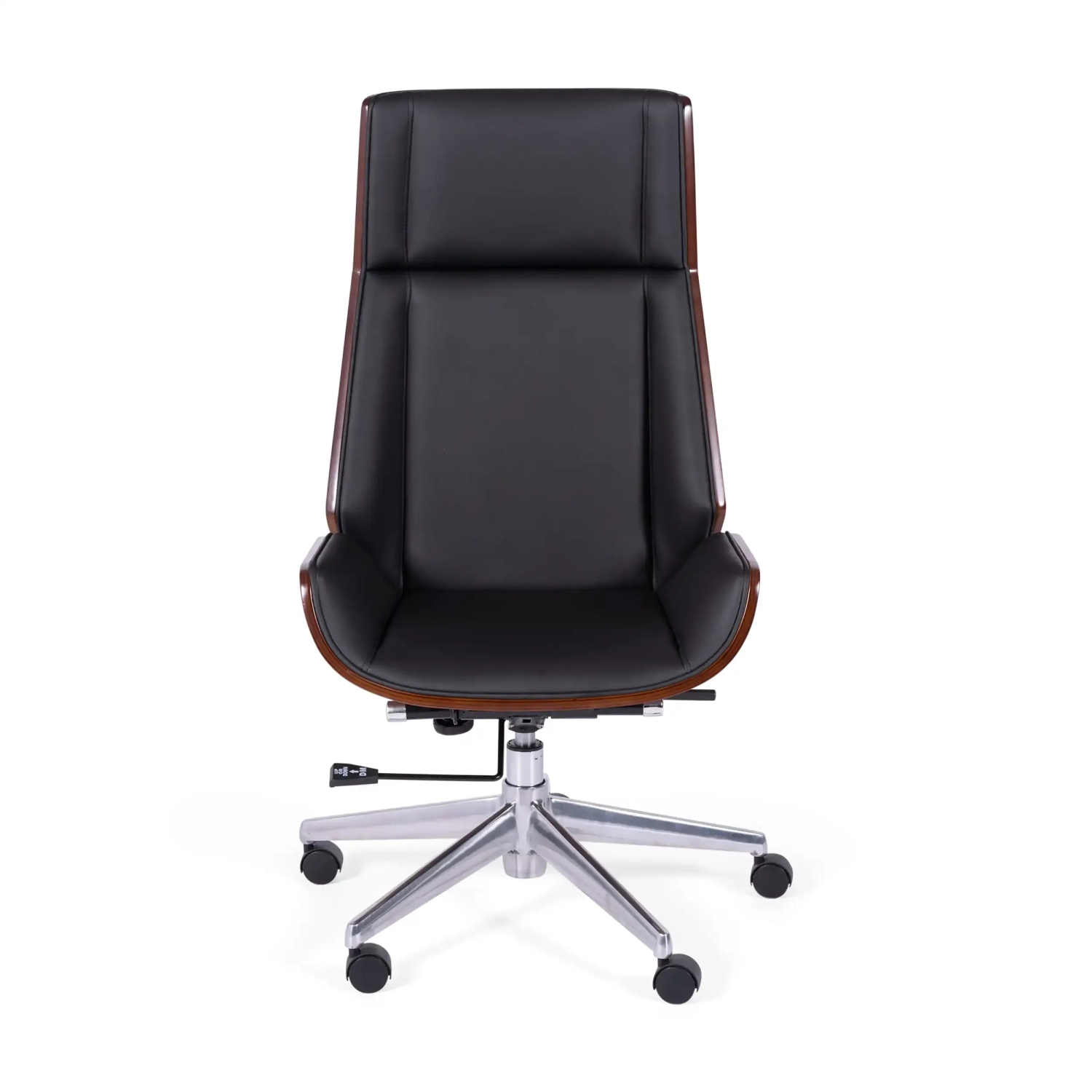 Silla de oficina Nordic Highback en nogal y polipiel - Mueble Deseign
