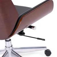 Chaise de bureau Nordic Highback en noyer et similicuir-Meubles Concept