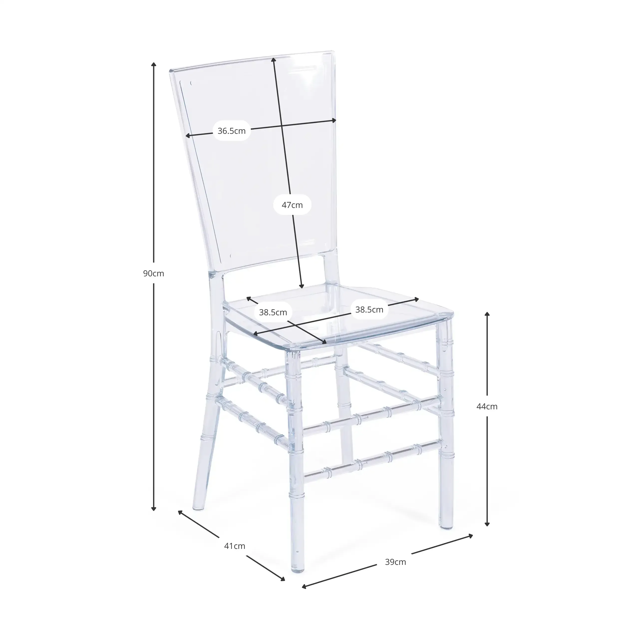 Transparante Stoelen Felipe Ghost - Kunststof stoelen - Mobelarium