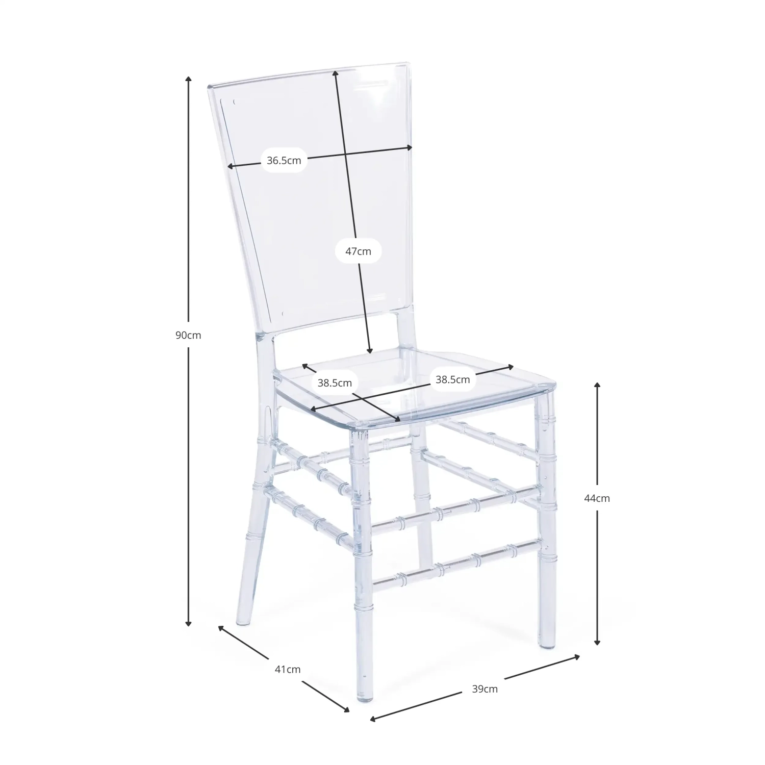 Silla Transparente Felipe Ghost - Sillas de plástico - Mueble Design