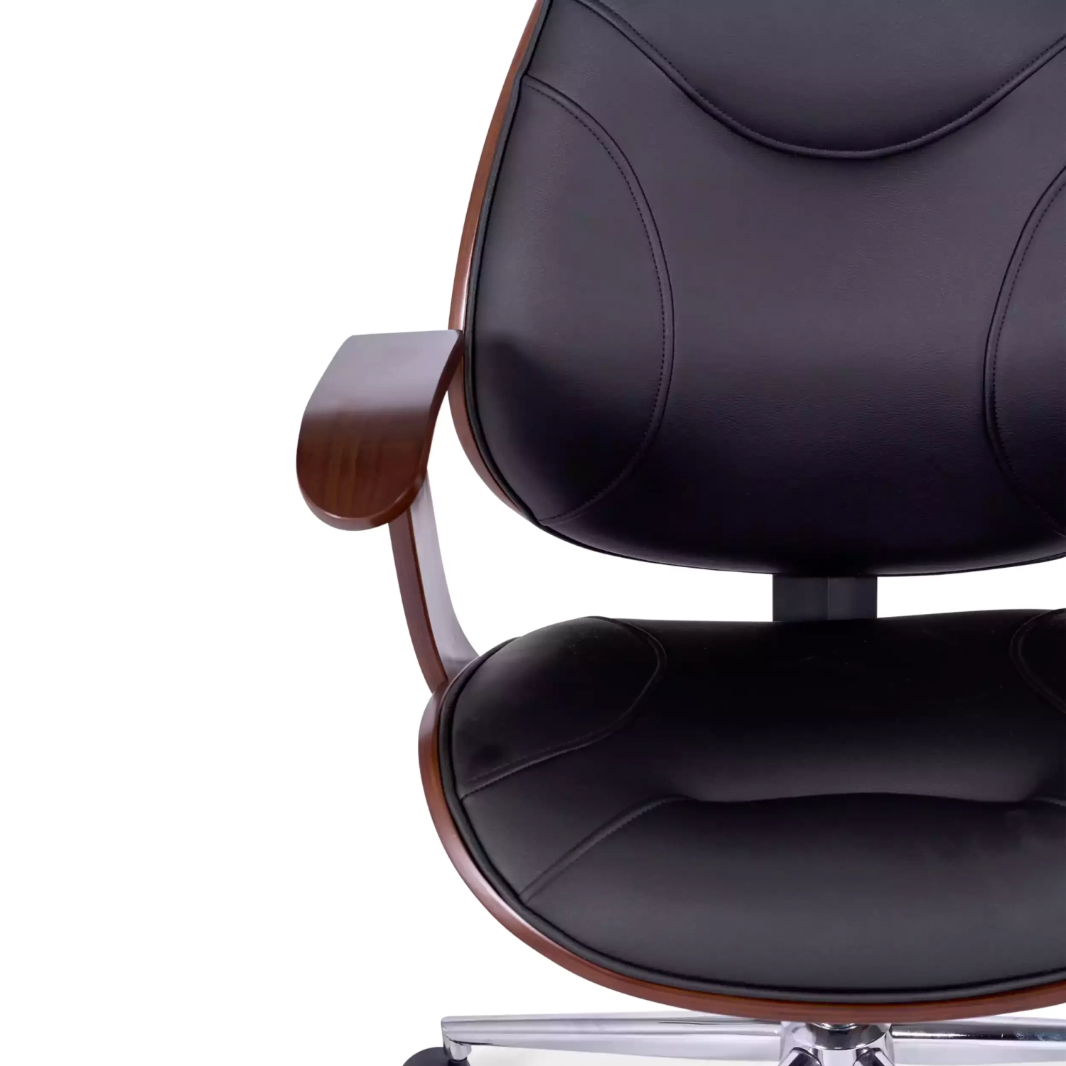 Chaise de bureau Cambridge en bois-Chaises en similicuir-Meubles concept