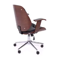 Cambridge office chair in maple wood-Leatherette chairs-Mueble design