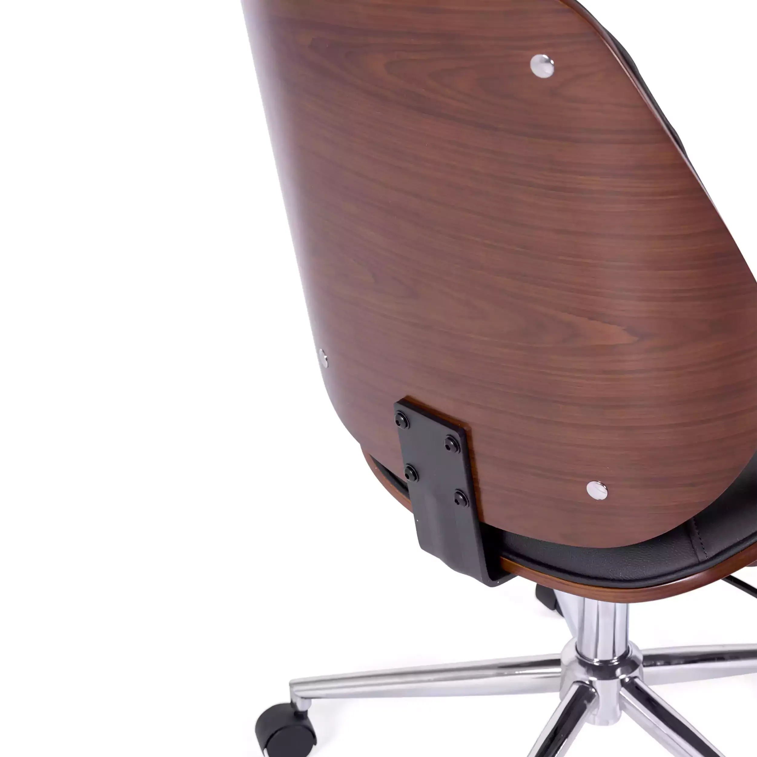 Cambridge bureaustoel in esdoornhout-Kunstlederen stoelen-Mobelarium