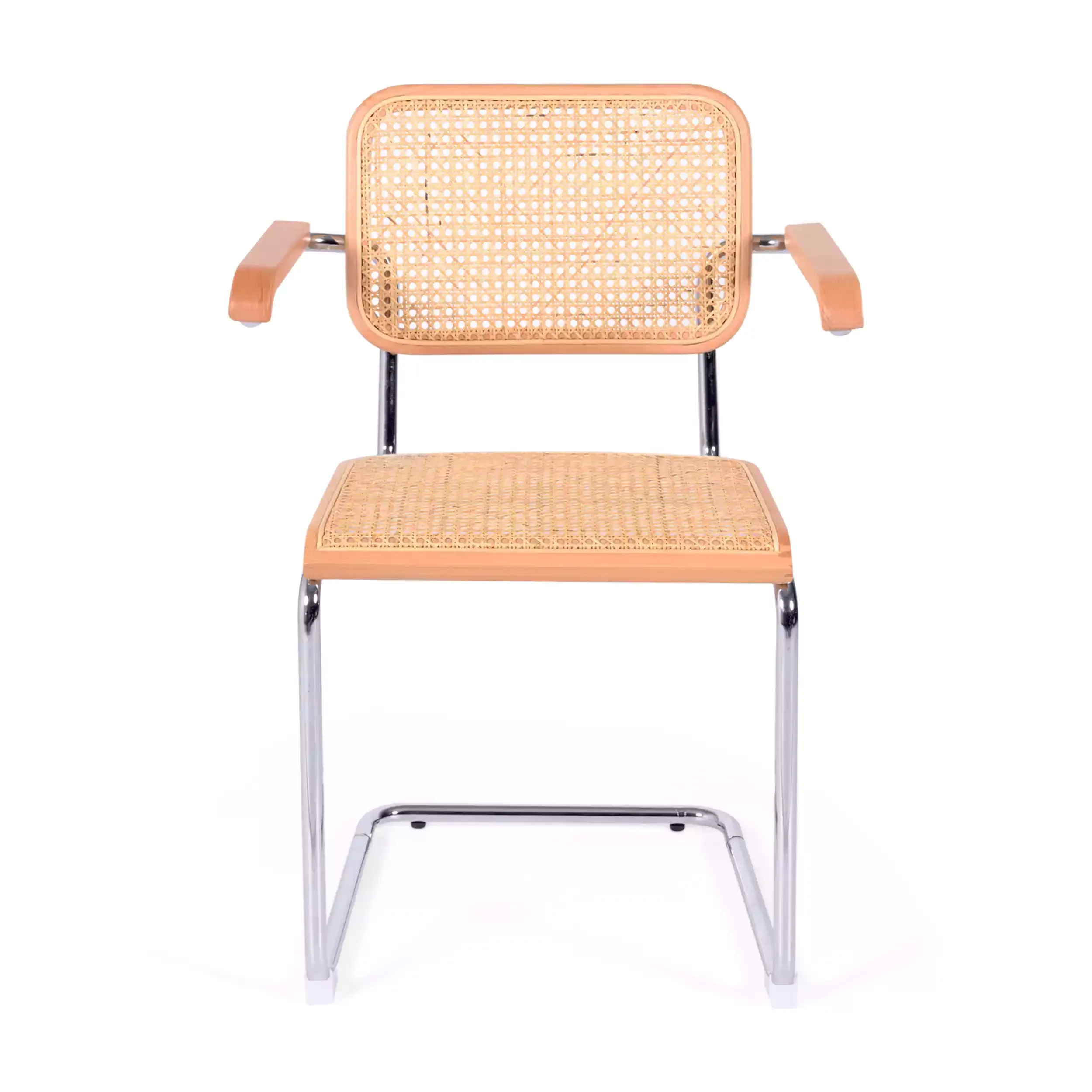 Cesca stoel met armleuningen - Rotan stoelen - Mobelarium