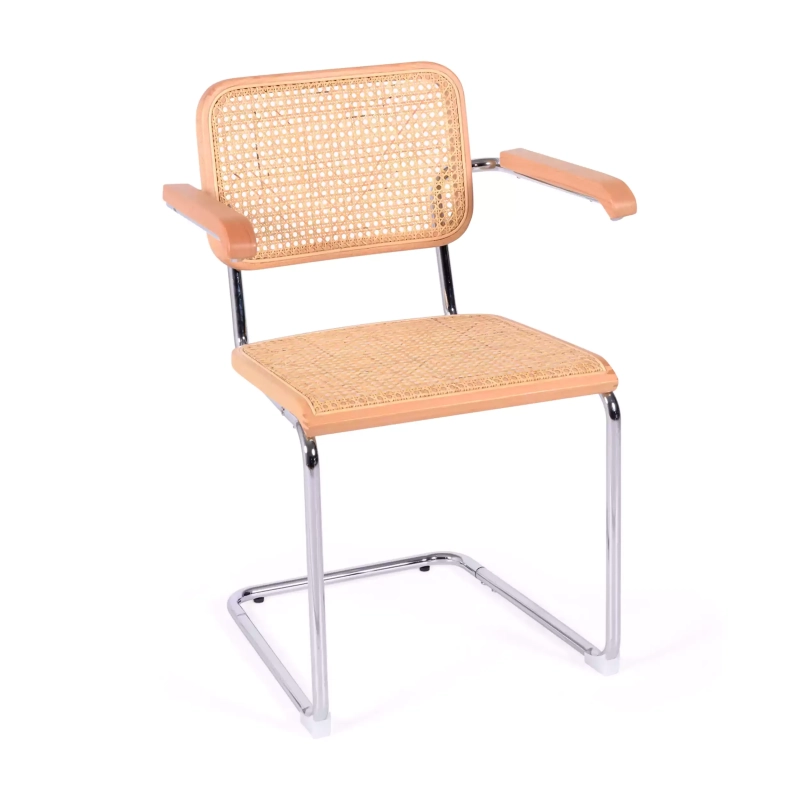 Knoll Cesca chair replica with armrests, economy version