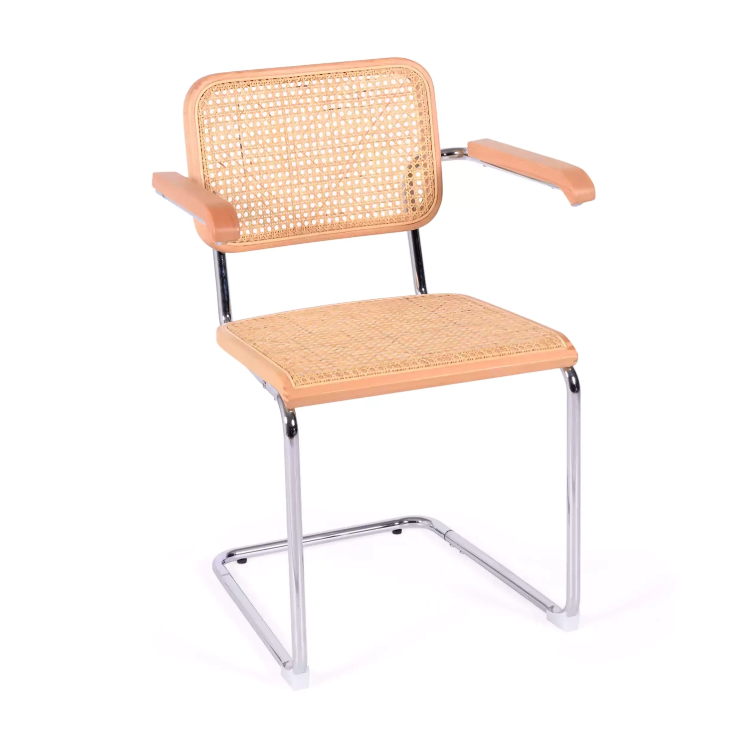 Réplica de la silla Cesca de Knoll con reposabrazos, versión económica