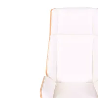 Krzesło biurowe Nordic Highback z klonu i białej ekoskóry - Mobelarium