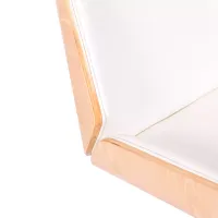 Silla oficina Nordic Highback en arce y polipiel blanca - Mueble Design