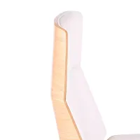 Cadeira de escritório Nordic Highback em ácer e couro ecológico branco - Mueble Design