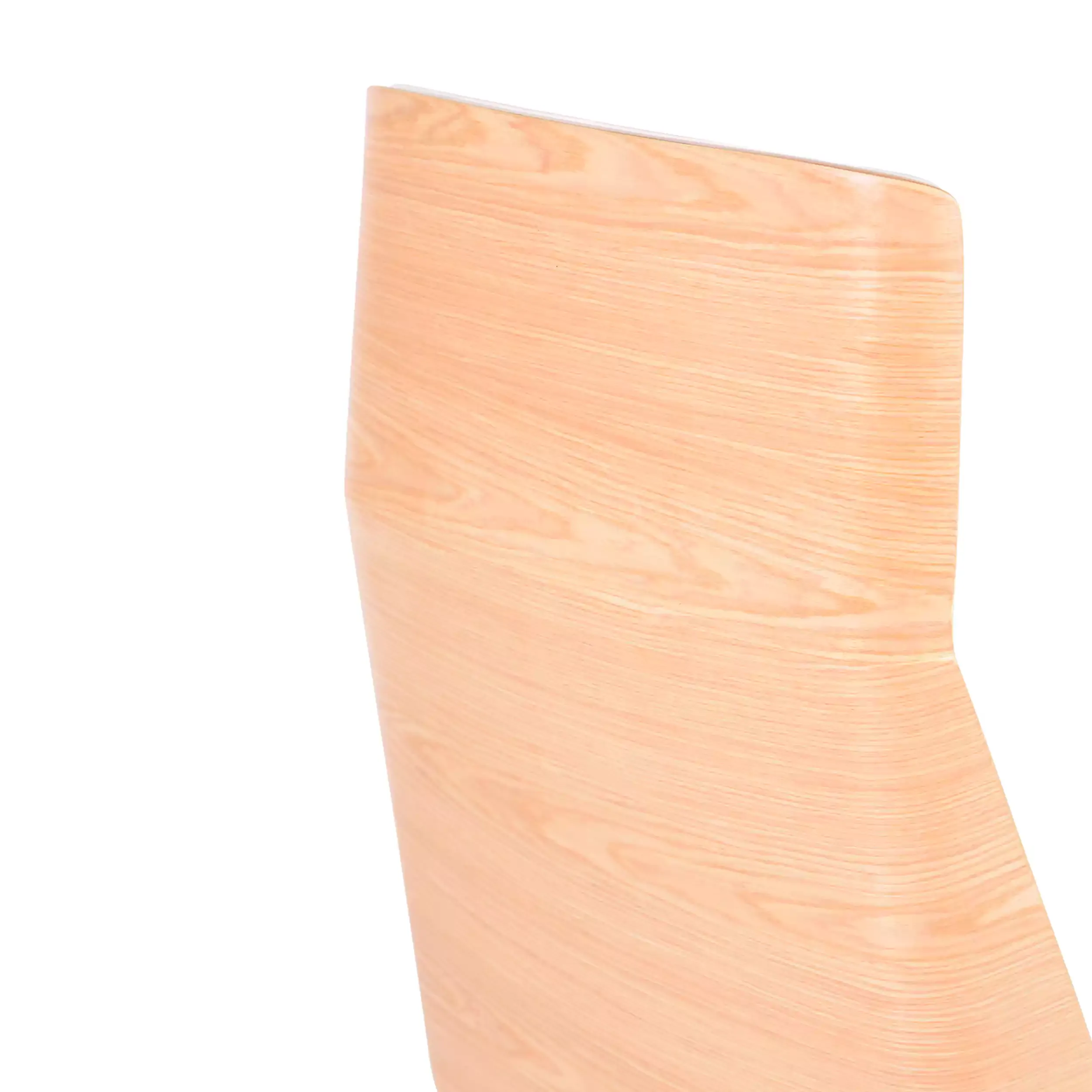 Nordic Highback Bürostuhl aus Ahorn und weißem Ökoleder - Mobelarium