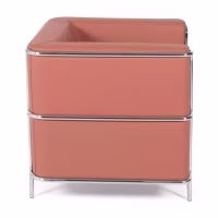 Torino 1 zits moderne sofa in leer en verchroomd staal - Mobelarium