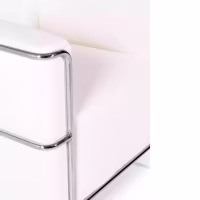 Torino 1 zits moderne sofa in leer en verchroomd staal - Mobelarium