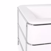 Torino 1-sitziges modernes Sofa aus Leder und verchromtem Stahl - Mobelarium