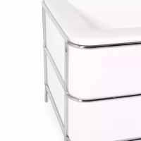 Torino 1-sitziges modernes Sofa aus Leder und verchromtem Stahl - Mobelarium