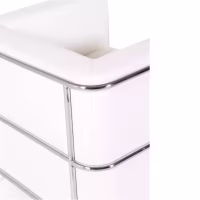 Torino 1-sitziges modernes Sofa aus Leder und verchromtem Stahl - Mobelarium