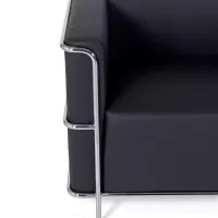 2-Sitzer-Sofa Torino aus Ökoleder und verchromtem Stahl 🛋️ - Mobelarium