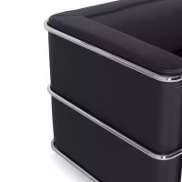 Canapé 2 places Torino en éco-cuir et acier chromé 🛋️ - Meubles Concept