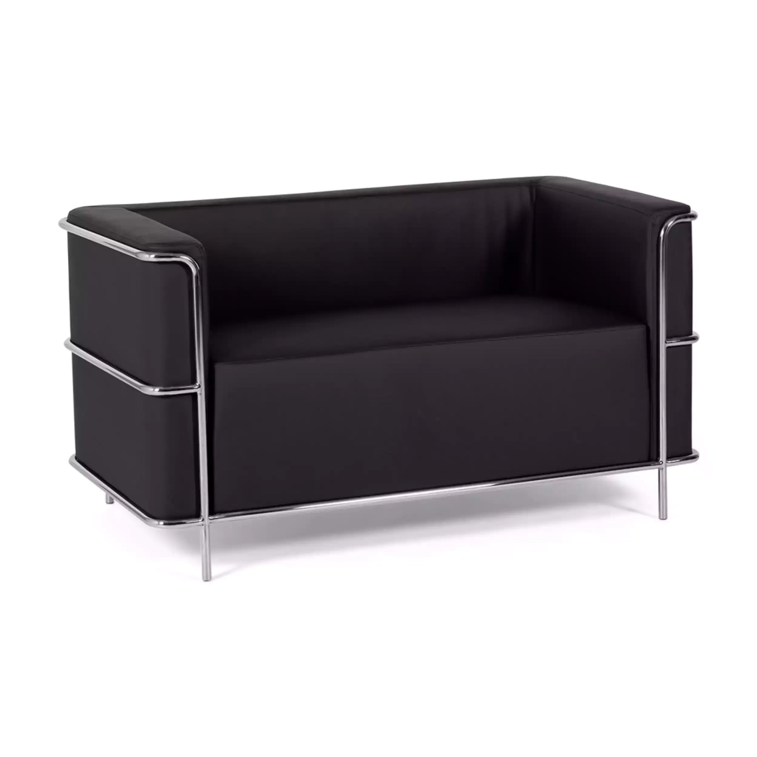 Canapé 2 places Torino en éco-cuir et acier chromé 🛋️ - Meubles Concept