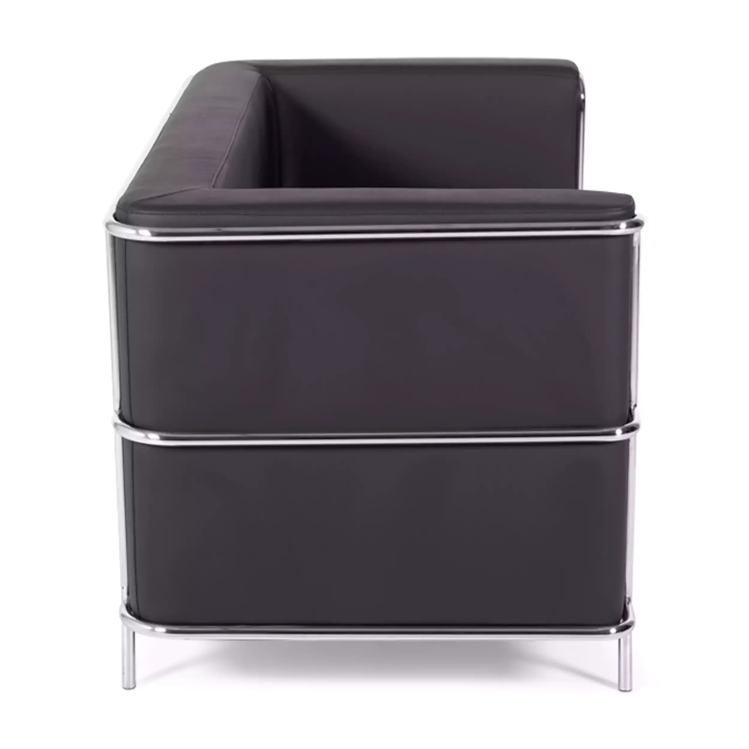 Dvoumístná pohovka Torino z ekokůže a chromované oceli 🛋️ - Mobelarium